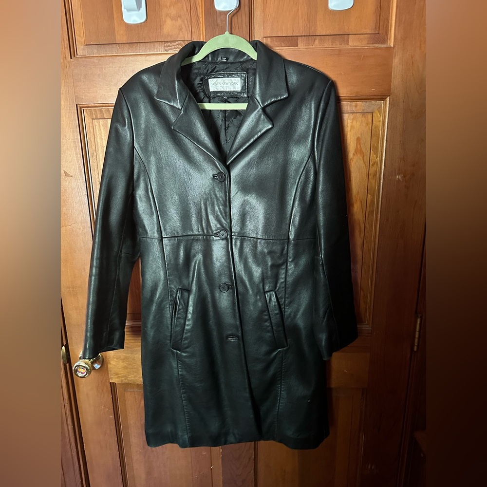 Jones New York Black Leather Jacket
